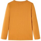  Dječja majica dugih rukava tamna oker boja 116 | shoptok.hr