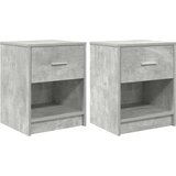  Noćni ormarići 2 kom s ladicama betonsko-sive boje 40x34x50 cm | shoptok.hr