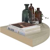 vidaXL plutajuća kutna polica boja hrasta 35 x 35 x 3,8 cm MDF | shoptok.hr