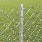  Ograda od lančanih veza s postom 10 x 1,2 m Srebrna Mreža | shoptok.hr