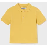 Mayoral Otroške bombažne polo majice rumena barva