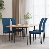 vidaXL Blagovaonske stolice 4 kom plave baršunaste | shoptok.hr