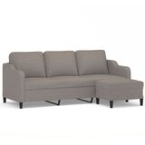  Trosjed s tabureom smeđesivi 180 cm od tkanine | shoptok.hr