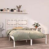 The Living Store Posteljni okvir bel iz trdnega lesa 140x190 cm - Posteljni Okvir, (21529052) | Shoptok.si