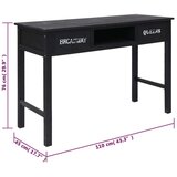 vidaXL Konzolni stol crni 110 x 45 x 76 cm drveni | shoptok.hr