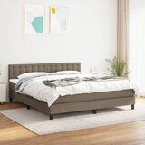 Maison Chic Box spring postelja - Vzmetna postelja z vzmetnico taupe 180x200 cm blago SL20886, (21880203) | Shoptok.si