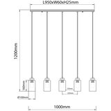 Globo 15977-5H - Luster na sajli ROWENA 5xE27/60W/230V bež/bela | Eponuda.com