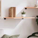  Zidna polica 60 x 50 x 2 cm od neobrađene masivne hrastovine | Eponuda.com