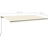  Samostojeća automatska tenda 600 x 300 cm krem | shoptok.hr