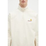 Carhartt WIP Half Zip American Script Half-Zip Pulover natural | Shoptok.si