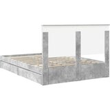  Postelja s shranjevanjem z vzglavjem Betonsko siva 150 x 200 cm, (5000106995) | Shoptok.si