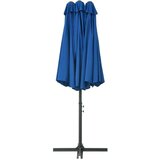  Vrtni suncobran s aluminijskom šipkom 460 x 270 cm plavi | shoptok.hr