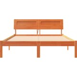  Krevetna konstrukcija S LED lampica s uzglavljem Voštano smeđa 135 x 190 cm | shoptok.hr