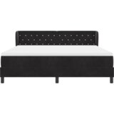 Box Postelja s pomičnim vzmetnim delom in vzmetnico Črna 180x200 cm Žamet, (22051879) | Shoptok.si