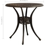 vidaXL vrtna miza bronasta 78x78x72 cm liti aluminij | Shoptok.si