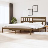 vidaXL posteljni okvir medeno rjav iz borovine 200x200 cm Cene