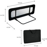 Kinderkraft Guard & Dream zaštitna ograda za krevet 118x41x44 cm, Black | shoptok.hr