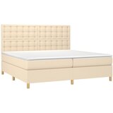  box spring s madracem LED krem 200x200 cm od tkanine | shoptok.hr