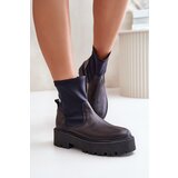 Zazoo 2947 Slip-On Women's Boots Made of Natural Leather Black | Shoptok.si