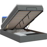  Krevet od pjene s madracem i LED-om Tamnosiva 120 x 190 cm | shoptok.hr