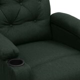  Masažna fotelja na podizanje od tkanine tamnozelena - Tamnozelena 1 | shoptok.hr