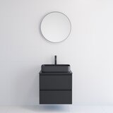  Ogledalo za kupatilo BORGSTED, prečnik 60 cm, crno | Eponuda.com