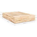 Karup Design Zakonska postelja iz masivnega bora s prostorom za shranjevanje z letvenim dnom 140x200 cm v naravni barvi Basement Bed – | Shoptok.si