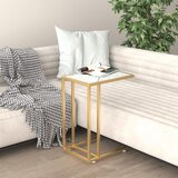 The Living Store Računalniška stranska mizica bel marmor 50x35x65 cm steklo - Računalniška Stranska Mizica, (21421386) | Shoptok.si
