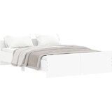 vidaXL Okvir kreveta s uzglavljem i podnožjem bijeli 135 x 190 cm | shoptok.hr