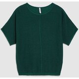 Marisse Emerald Oversized Sweater With Metallic Thread | Shoptok.si