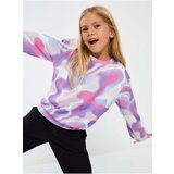 LC Waikiki Girls' Crew Neck Tie-Dye Patterned Long Sleeve Sweatshirt Cene
