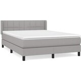  Krevet box spring s madracem svjetlosivi 140x200 cm od tkanine | shoptok.hr