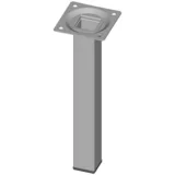 Četverokutno čelično postolje (2,5 x 2,5 x 20 cm, Nosivost: 30 kg, Boja: Bijelo-aluminij)