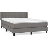  Box spring posteljni z vzmetnico temno siv 140x190 cm blago, (20930600) | Shoptok.si
