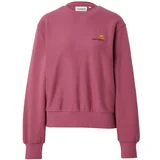 Carhartt WIP Sweater majica 'American Script' zlatno žuta / ljubičasto crvena / merlot