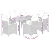  7-dijelni vrtni bistro set od poliratana s jastucima crni | shoptok.hr