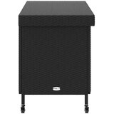  Vrtna kutija za pohranu s kotačima crna 110x55x73 cm | shoptok.hr