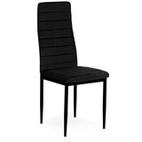  Set od 4 stolice s oblikovanim naslonom od crnog baršuna | shoptok.hr