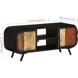 TV ormarić 110 x 30 x 45 cm od masivnog obnovljenog drva | shoptok.hr