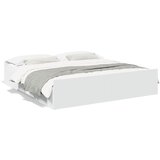 Furnova Posteljni okvir s predali bel 200x200 cm inženirski les, (21937928) | Shoptok.si