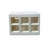nazidna kutija sa poklopcem i 6 slotova za 45x45mm module (12M) dim. 172x132x70mm NA2533AS3P2H