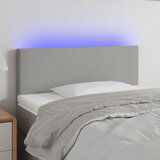 vidaXL LED posteljno vzglavje svetlo sivo 90x5x78/88 cm blago Cene