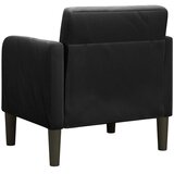 SOFA fotelja s naslonima za ruke crna 54 cm baršunasta | Shoptok.si