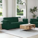  Dvodijelni set sofa s jastucima, tamnozeleni baršun | Shoptok.si