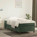 Box spring postelja z vzmetnico temno zelena 80x200 cm žamet, (20899040)