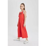 Defacto Girl Printed Ribbed Sleeveless Long Jumpsuit Cene