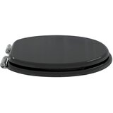  Toaletna sjedala s mekim zatvaranjem Crna 44 x 38 cm MDF ploča | shoptok.hr