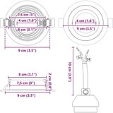 vidaXL Vgrajeni reflektorji 24 kosov Okrogli GU10 Bela Ø91 mm | Shoptok.si