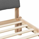  Okvir kreveta smeđe i tamnosivo 100 x 200 cm Masivna borovina | shoptok.hr