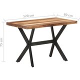  Blagovaonski stol 120 x 60 x 75 cm od masivnog drva s premazom | shoptok.hr